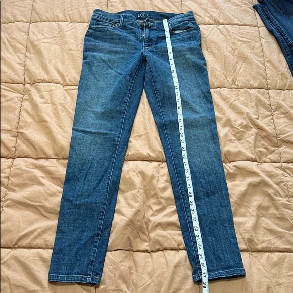 LOFT Classic Blue Straight Leg Jeans - Picture 3 of 5